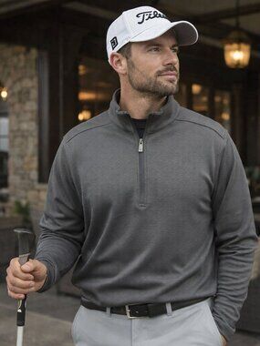 NWT SNAKE EYES Gray Golf Quarter Zip Long Sleeve Mock Neck Pullover Shirt Jacket